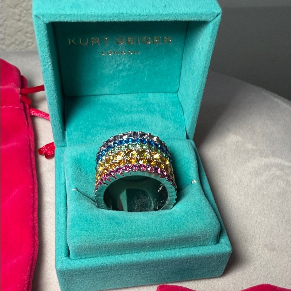 Kurt Geiger Rainbow Crystal Jewelry Set - Picture 4 of 6